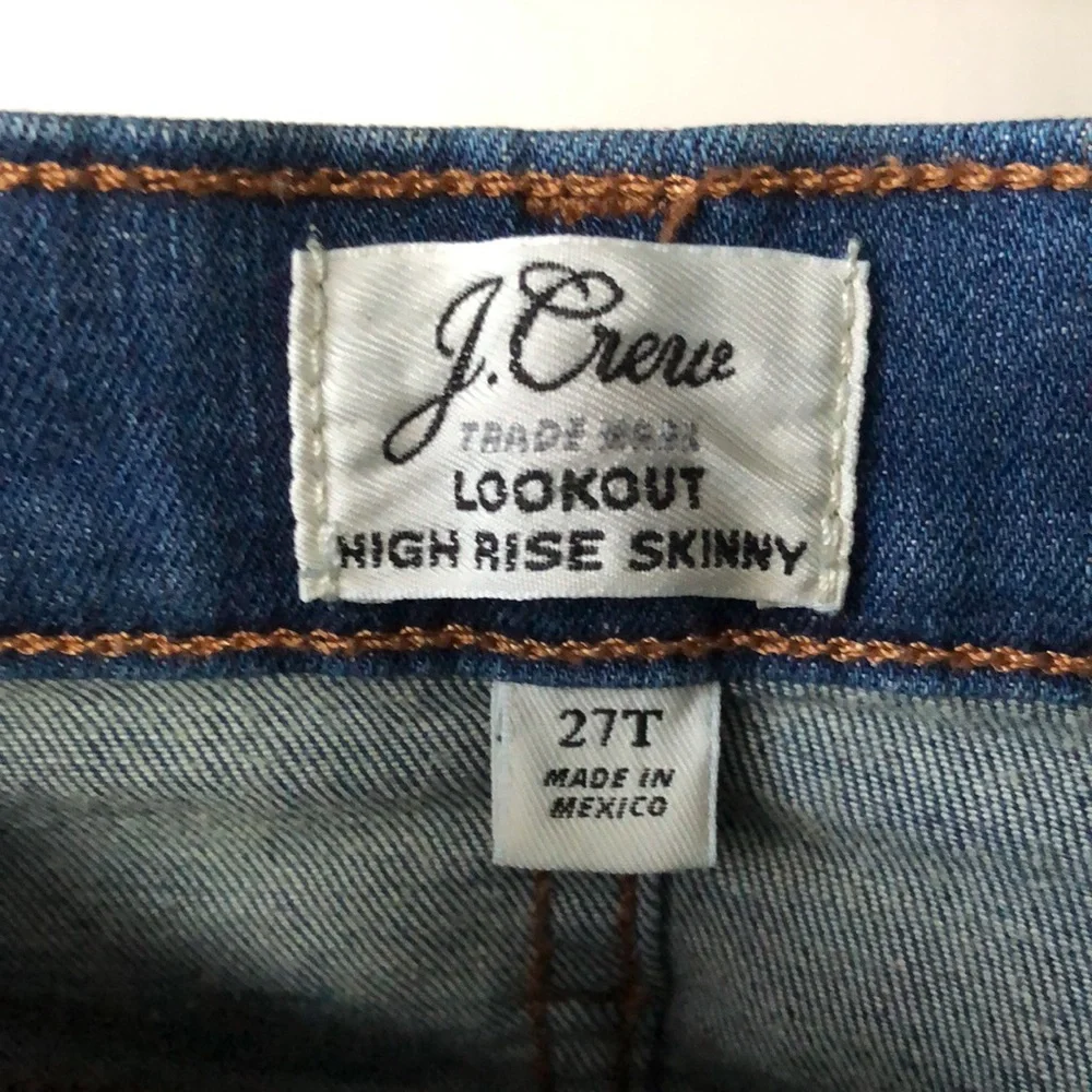 J. Crew Lookout High Rise Skinny Button Fly Skinny Jean Size 27 Tall